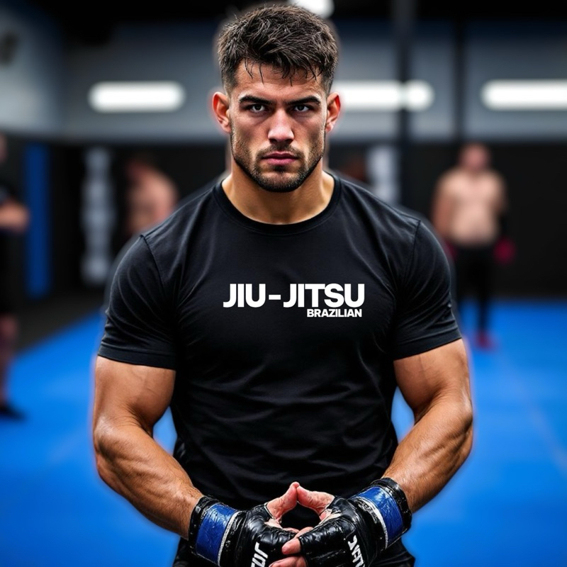 Camiseta Dry Fit Jiu-Jítsu Masculina Academia Treino Fitness  Rash Guard Rápida Secagem P ao GG