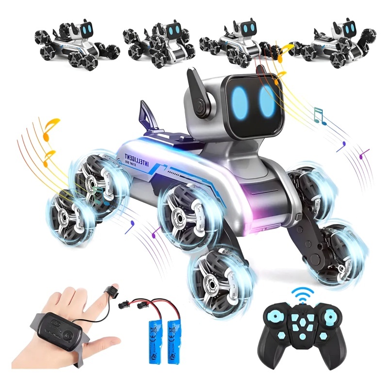 Medoosi-2.4g Electronic Cachorro Robô Inteligente De Controle Remoto MúSica Robot Brinquedos Infantis Rc Toys Controlado em Oferta na Shopee
