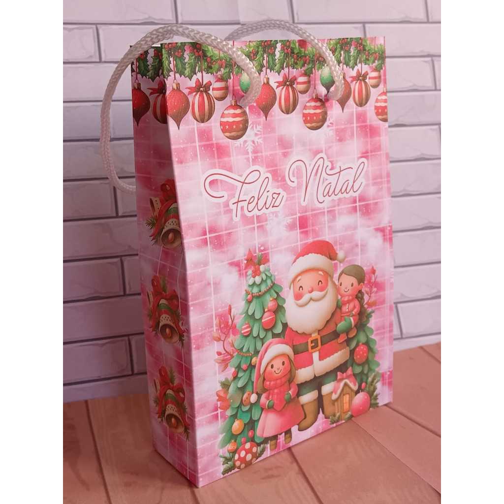 Sacolinha Surpresa Personalizada Lembrancinha Natal Papai Noel Crianças PEGUE E MONTE