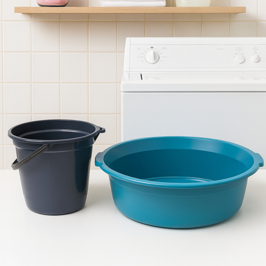 Kit Balde de Limpeza + Bacia Lavanderia Casa Plástico Resistente