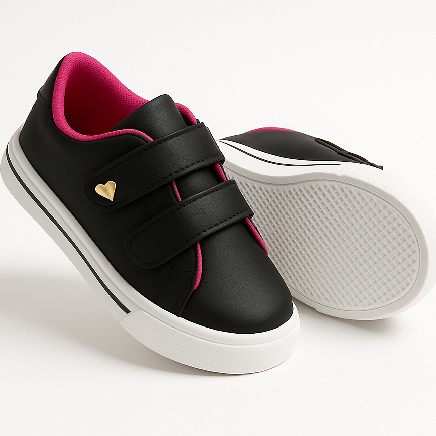 Tênis Infantil Velcro Antiderrapante Confortável Escola Passeio Menina 20 Ao 27 em Oferta na Shopee