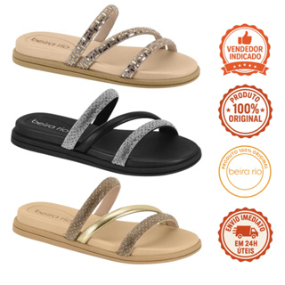 Papete Beira Rio Feminina 3 Tiras Original Conforto e Estilo em Oferta na Shopee