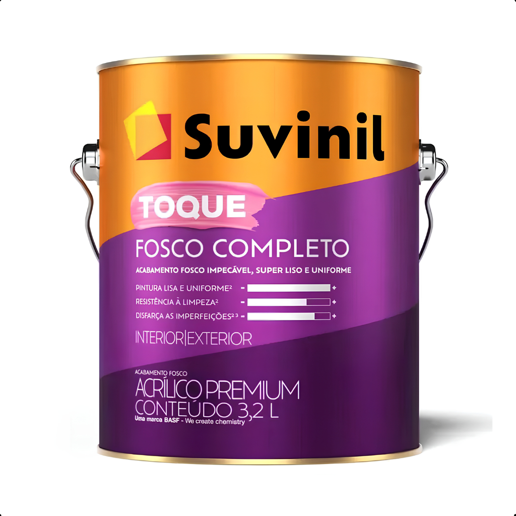 Tinta Acrílica Premium Toque Fosco Completo 3,2l Cor Pena de Ganso Suvinil em Oferta na Shopee