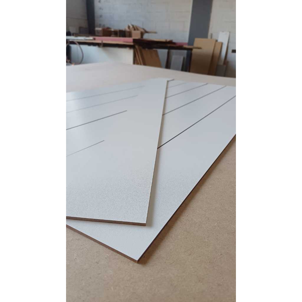 kit 40 ripas Lambril Shiplap Ripas mdf branco 3mm 125x10cm decoraçao parede