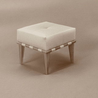 Puff Banqueta Noé Luxo Madeira Maciça Castellar Móbile em Oferta na Shopee