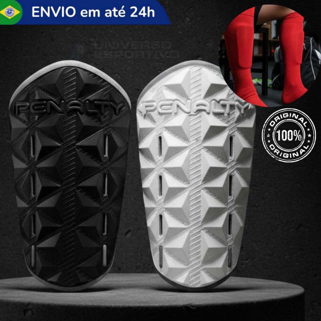 Caneleira Futebol Penalty Jogo Treino Oficial Adulto Society Campo Futsal Resistente Leve Pro em Oferta na Shopee