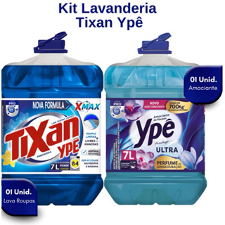 Kit Lava Roupa Líquido Tixan 7L+1 Amaciante Aconchego Ypê 7L em Oferta na Shopee