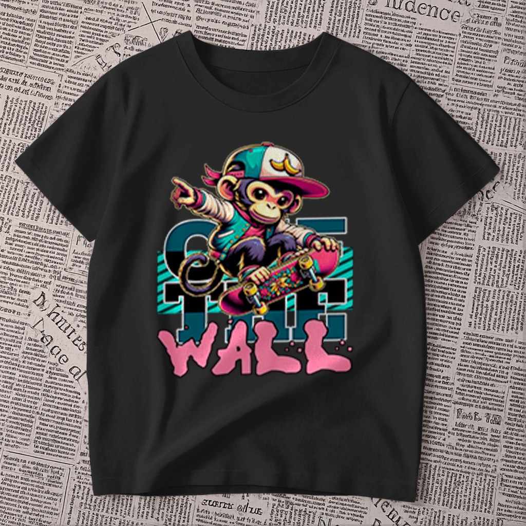 Camiseta estampada - Wall | macaco skatista skate streetwear | blusa unissex premium 100% algodão oversized