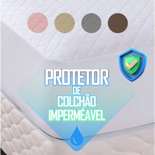 Protetor de Colchão Impermeável Capa de Colchão Matelado com Elástico - Berço Solteiro Casal Queen em Oferta na Shopee