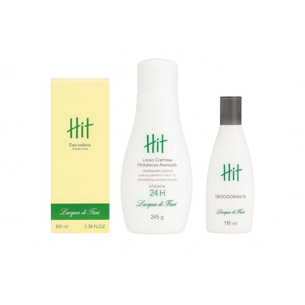 Kit Perfume Hit + Hidratante + Desodorante L'acqua Di Fiori