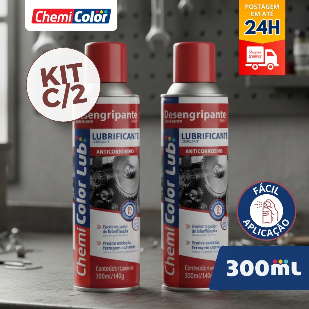 Óleo Desengripante Spray 300ml - Chemicolor Kit C/ 2 Unidades