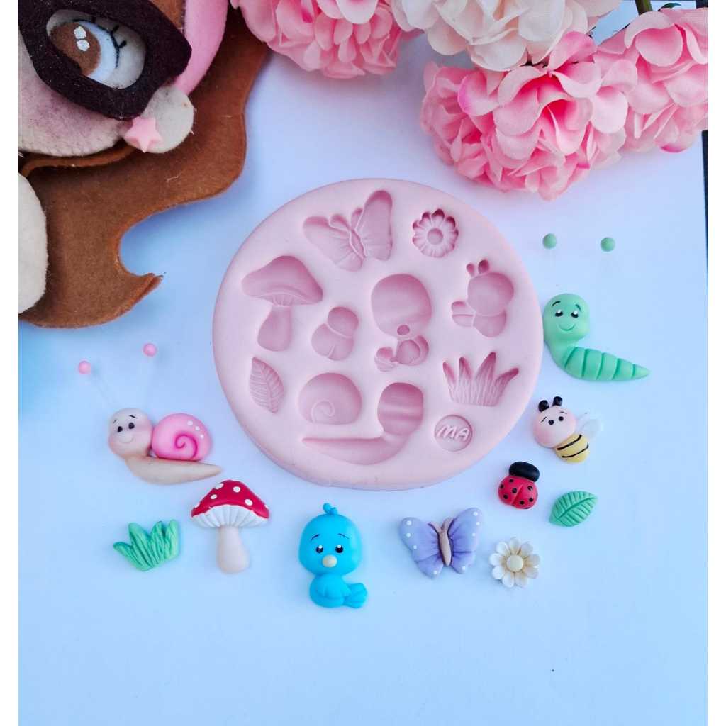 MA1288 - Molde de Silicone Mini Jardim N°2 em Oferta na Shopee
