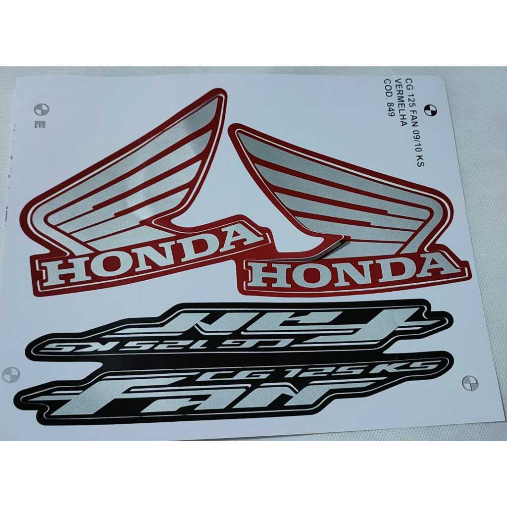 Kit Faixa Adesivo Fan Cg 125 Ks Vermelha 2009 2010 em Oferta na Shopee