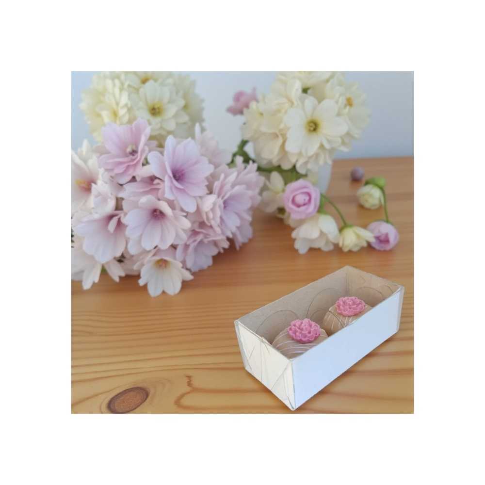 100 Caixas Branca + Cores  Para 2 Doces Brigadeiro Gourmet Com Tampa