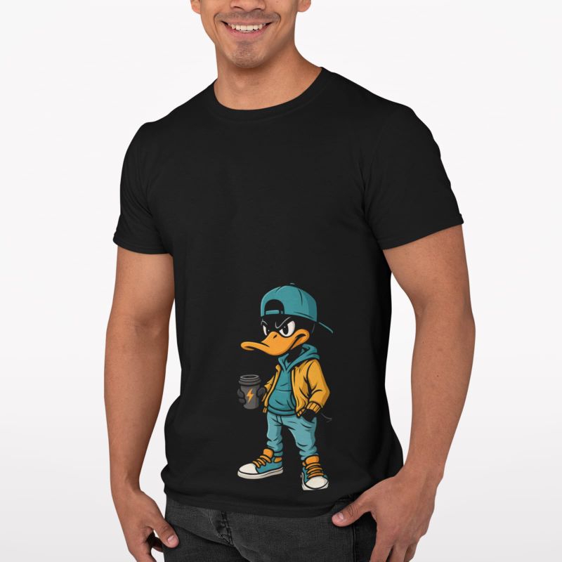Camiseta Estampada Masculina Gola Redonda 100% Algodão Corte Regular Conforto