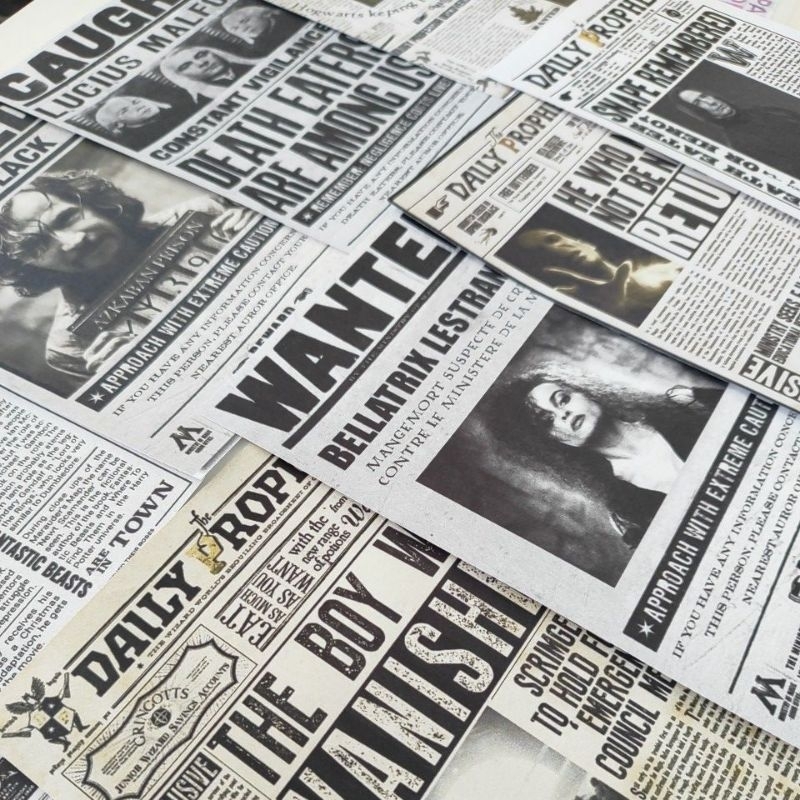 14pçs Imagens a5 - Profeta Diário - Harry Potter - Noticias - malfoy - snape