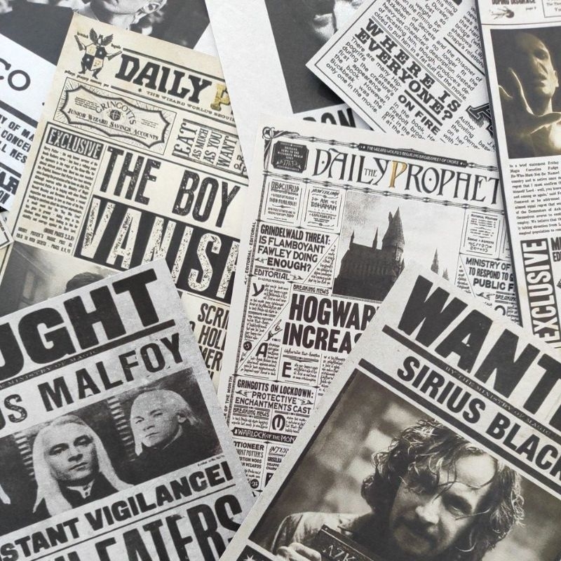 14pçs Imagens a5 - Profeta Diário - Harry Potter - Noticias - malfoy - snape