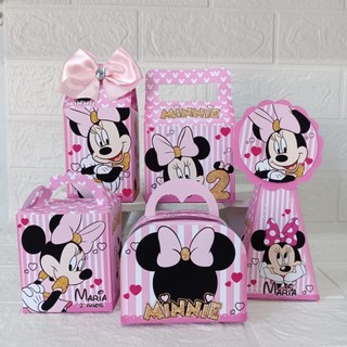 Kit Festa Minnie Rosa/ Caixinhas Personalizadas Lembrancinhas Festa Infantil
