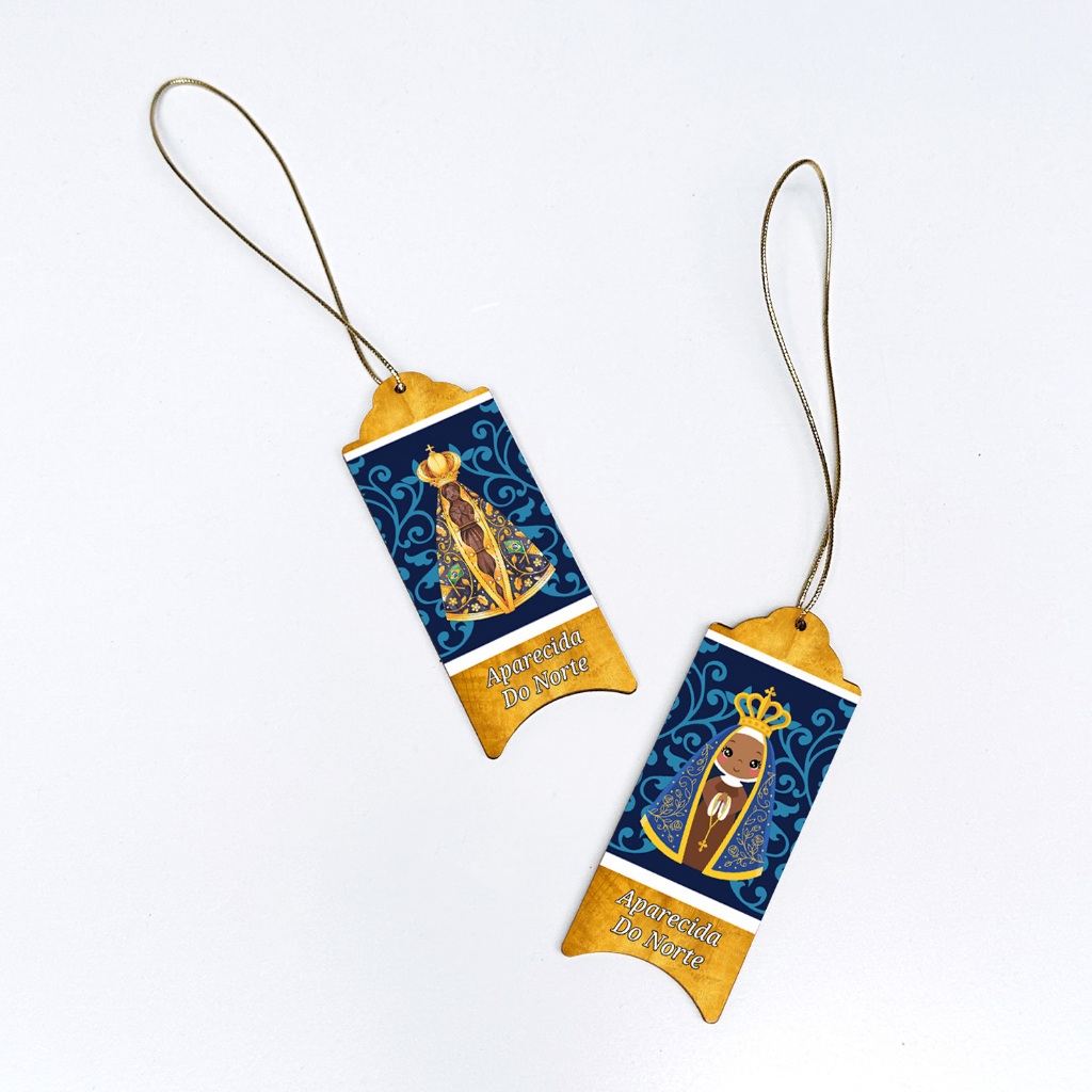 Tag Nossa Senhora Aparecida 10cm Lembrancinha Tag Religioso Decorativo Enfeite Lembrancinhas Cupula