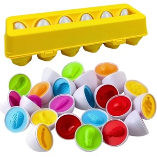 Brinquedo Educativo Ovos Surpresa Encaixe Infantil Montessori Aprendizado de Cores e Formas em Oferta na Shopee