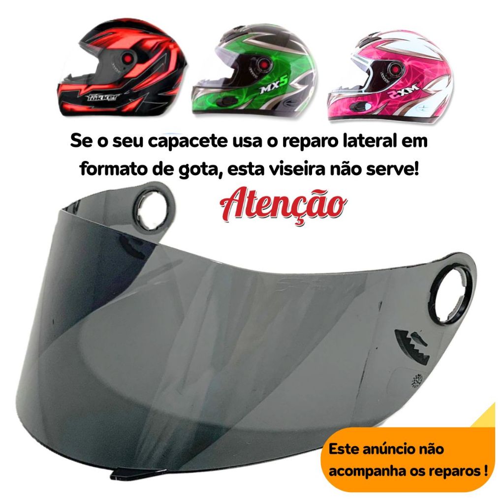 Viseira Capacete Fokker / Mx5 Antirrisco Injetada 2.2mm Polivisor em Oferta na Shopee