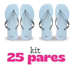 25 Pares Chinelo Feminino pra Casamento Com Glitter