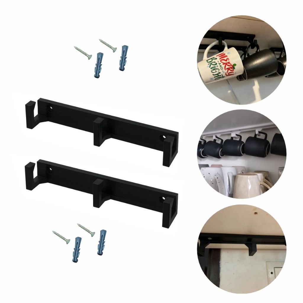 Suporte de Ganchos para Canecas e Xícaras de Armário