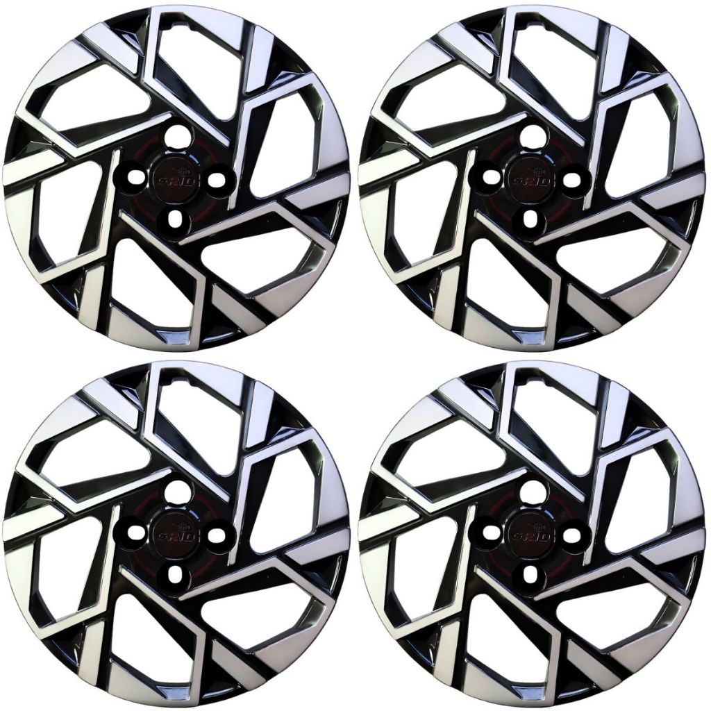Jogo 4 Calota Aro 14 Prata/Preto Hyundai Hb20 / Hb20 S 2024 Kit