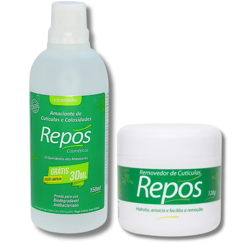Kit Spa dos Pés Repos Amaciante e Removedor de Calosidade + Creme removedor de Cuticula 120gr em Oferta na Shopee