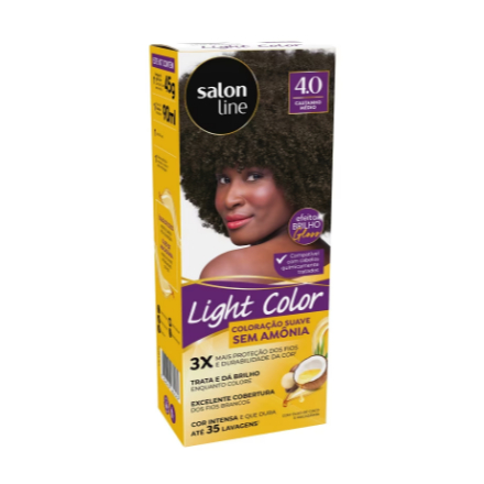 Coloração suave Light Color 4.0 Castanho Médio Salon Line