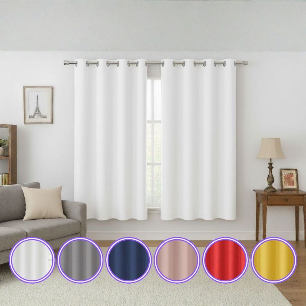 Cortina Suede 2,80 x 2,20 Semi Blackout com Forro Decoração para Janela Sala Quarta Escritório