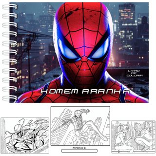 Livro de Colorir Spider-man Homem Aranha Capa Dura A5 50 Folhas 180g em Oferta na Shopee