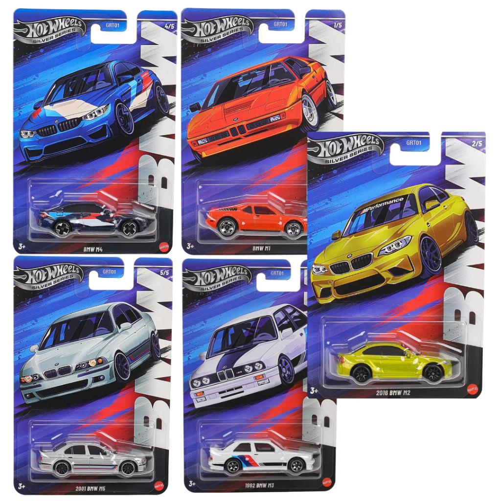 Hot Wheels BMW / 1992 BMW /M3 2001 BMW/ BMW M4/ BMW M1/2016 BMW M2