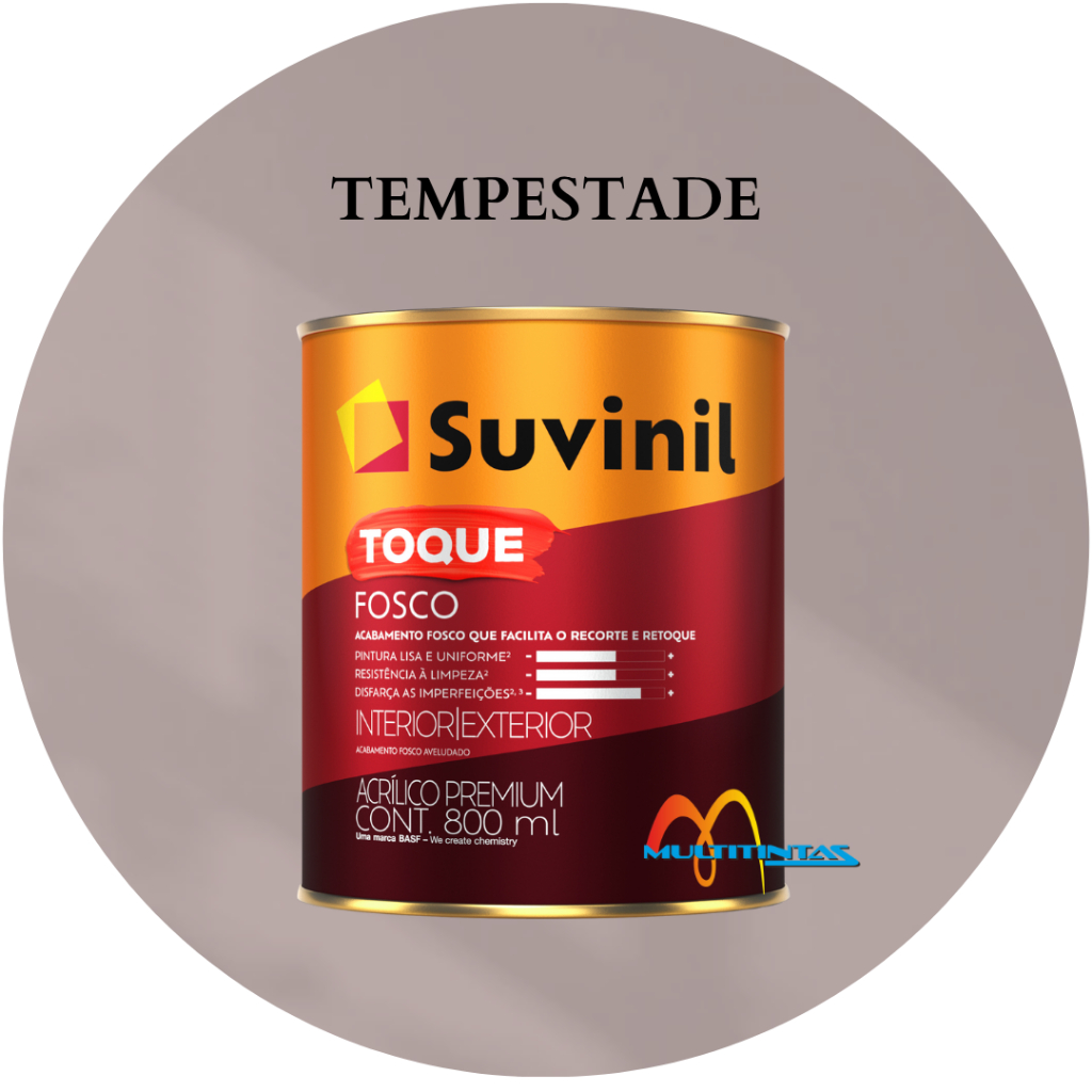 Tinta Acrílica 800ml Cor Tempestade Toque Fosco Suvinil em Oferta na Shopee