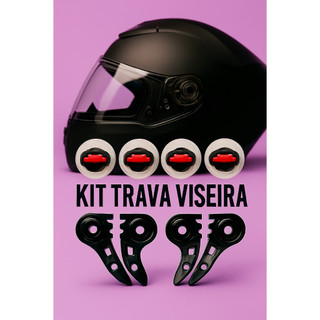 Kit Trava Viseira de Botão Reparo Capacete LS2 FF358 Fw3 Completo Motoboy