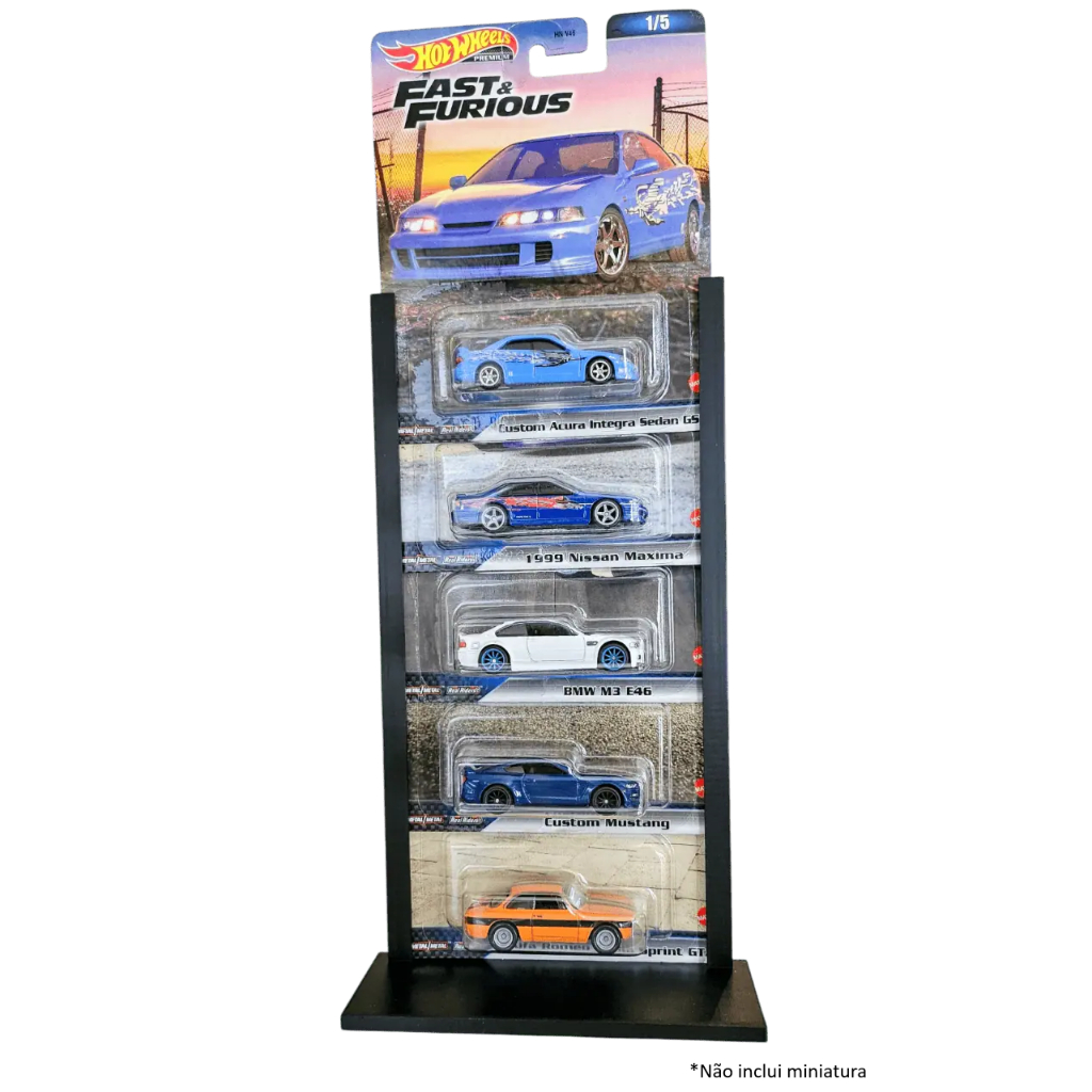 Hot Wheels Expositor Display Mesa 5 Blister Premium (para embalagens premium, não inclui miniatura) em Oferta na Shopee