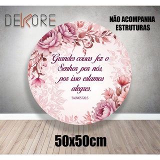 Painel Salmo 126:3 Grandes Coisas Fez o Senhor co Elástico em Oferta na Shopee