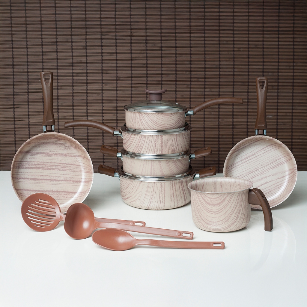 Jogo de Panelas 10 Peças Alumínio Lava Louças Não Gruda Conjunto de Panelas Antiaderente Teflon em Oferta na Shopee