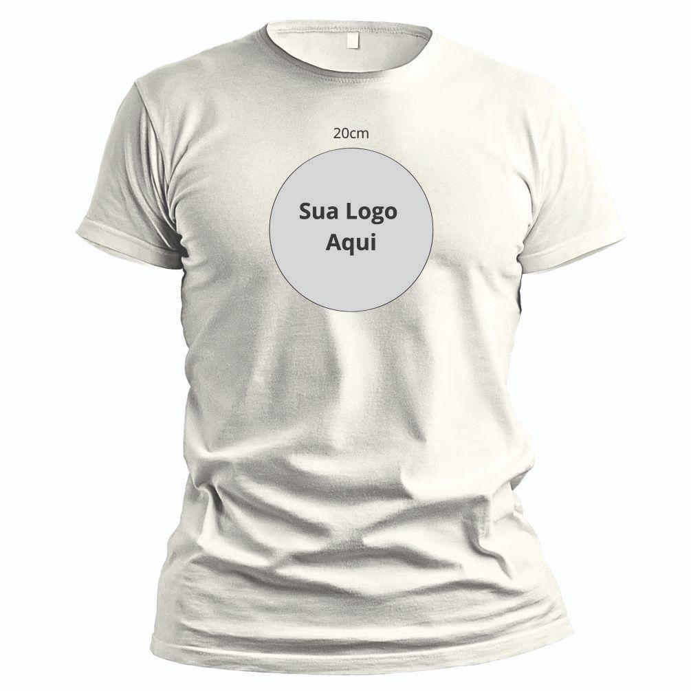 kit 3 Camisetas Brancas Unissex Básicas Em Poliéster e Elastano Personalizadas com Logo Confortáveis e Estilosas Empesas