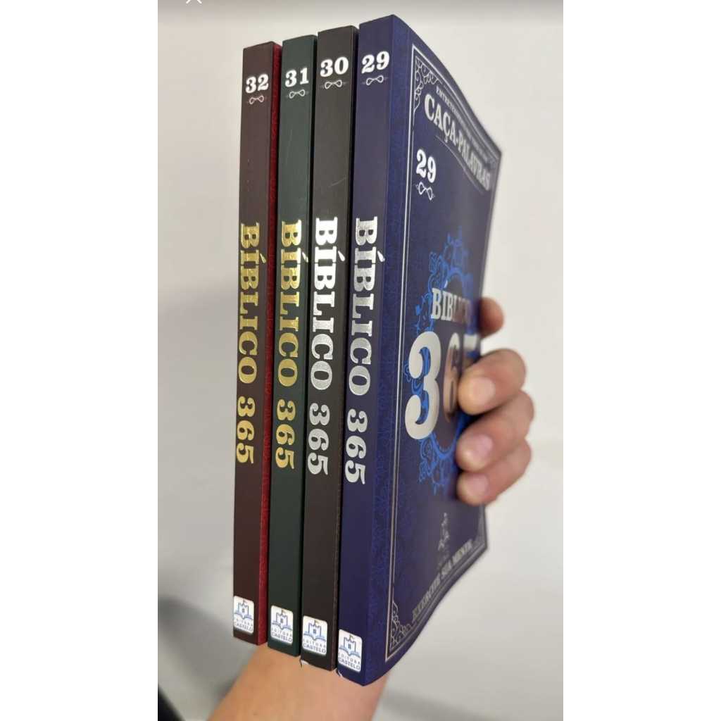 KIT 4 Caça Palavras 365 Bíblico 4 Super Livros (260 Páginas Cada)