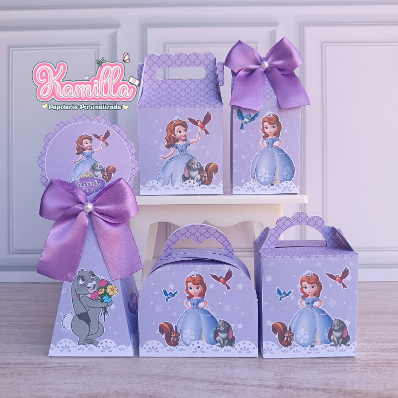 Kit Personalizado para lembrancinhas no Tema PRINCESA SOFIA - PEGUE E MONTE /KIT FESTA/LEMBRANCINHAS