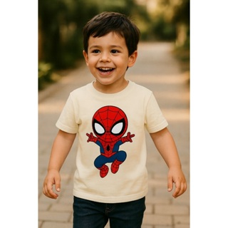 Camiseta infantil homem Aranha Desenho Infantil Super Herói Blusa Unissex 100% algodão em Oferta na Shopee