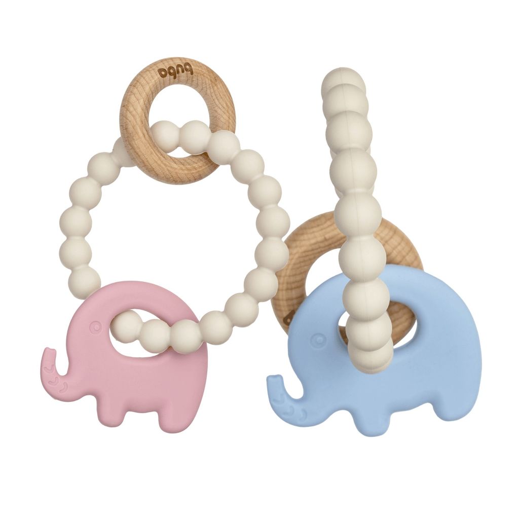 Mordedor Elefante em Silicone e Bambu – Buba | Alívio da Dentição com Estímulo Sensorial em Oferta na Shopee
