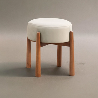 Puff Banqueta Lotus Luxo Madeira Maciça Castellar Móbile em Oferta na Shopee