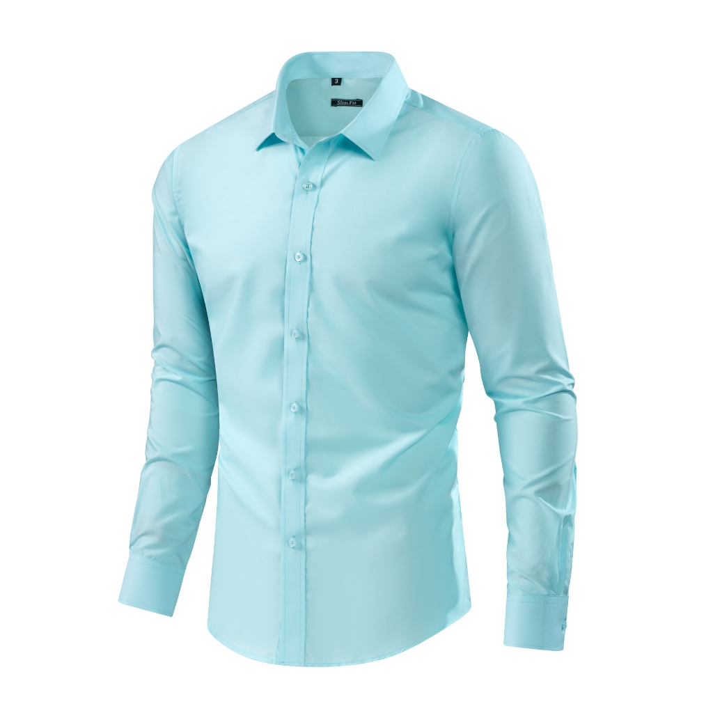 Camisa Social Masculina Microelástica para Trabalho e Dia a Dia em Oferta na Shopee