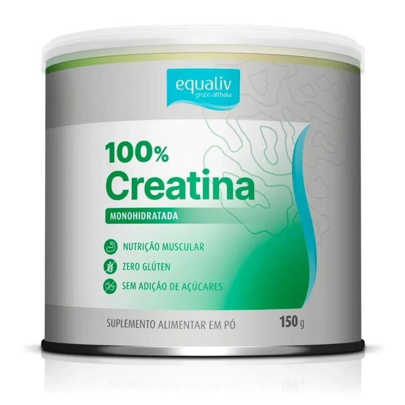 Creatina Monohidratada 100% Equaliv 150g em Oferta na Shopee