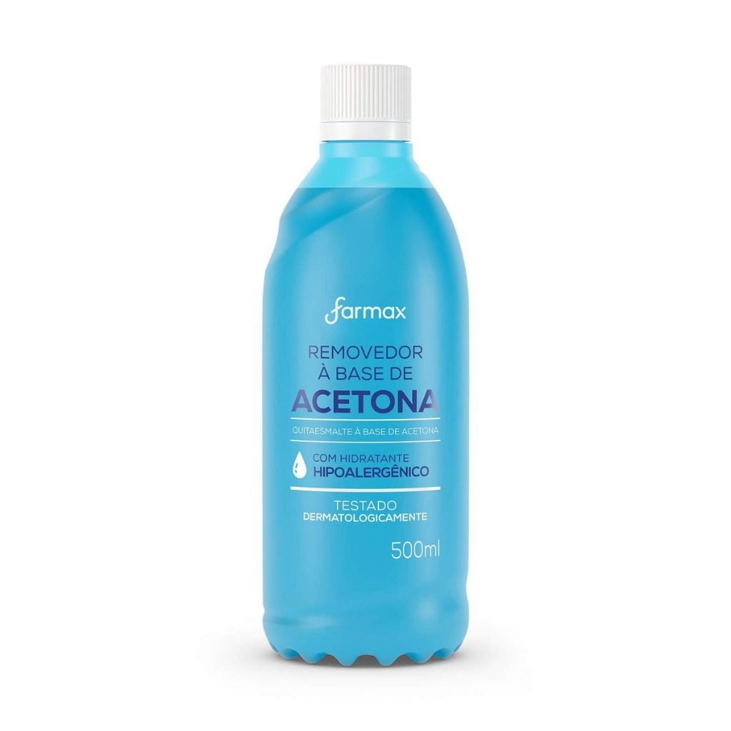 Removedor De Esmalte Farmax Com Acetona 500ml em Oferta na Shopee
