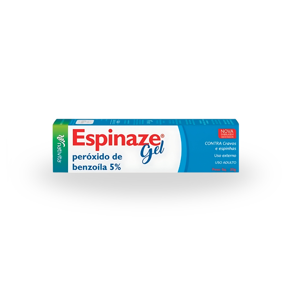 Espinaze Gel Facial Secativo 20g Benzoila 5% Controle de Oleosidade Cravos e Espinhas