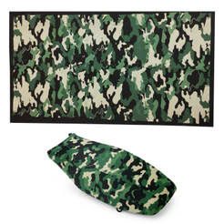 Capa Do Banco Emborrachada Camuflada Exército Honda Cbr 450 / Cbx 200 Strada / Cg 125/150/160 / Bros