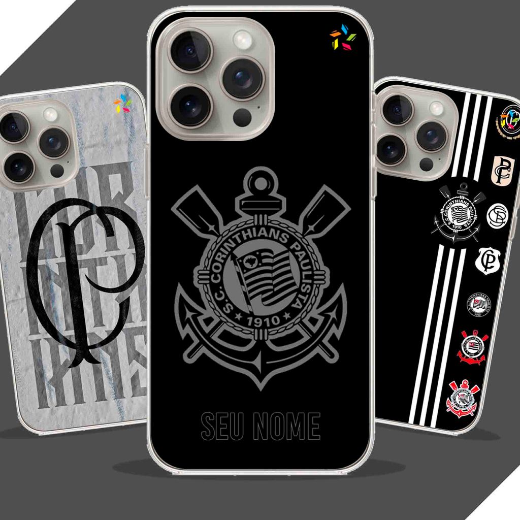 Capa Capinha personalizada Anti-Impacto- Coleçao Timao - Para Todos Modelos de Celular